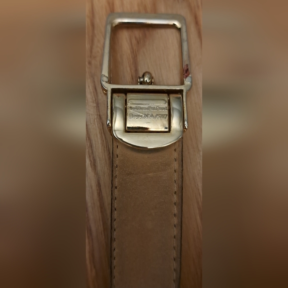 Vintage Sera Olive Brown Exotic Lizard Neutral Boho Casual Quiet Lux Belt 41in - Picture 5 of 6